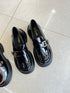 Buckle Straps Decor Thick Soled Round Toe Shoes